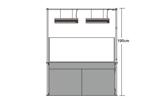 120cm水槽設置例・正面